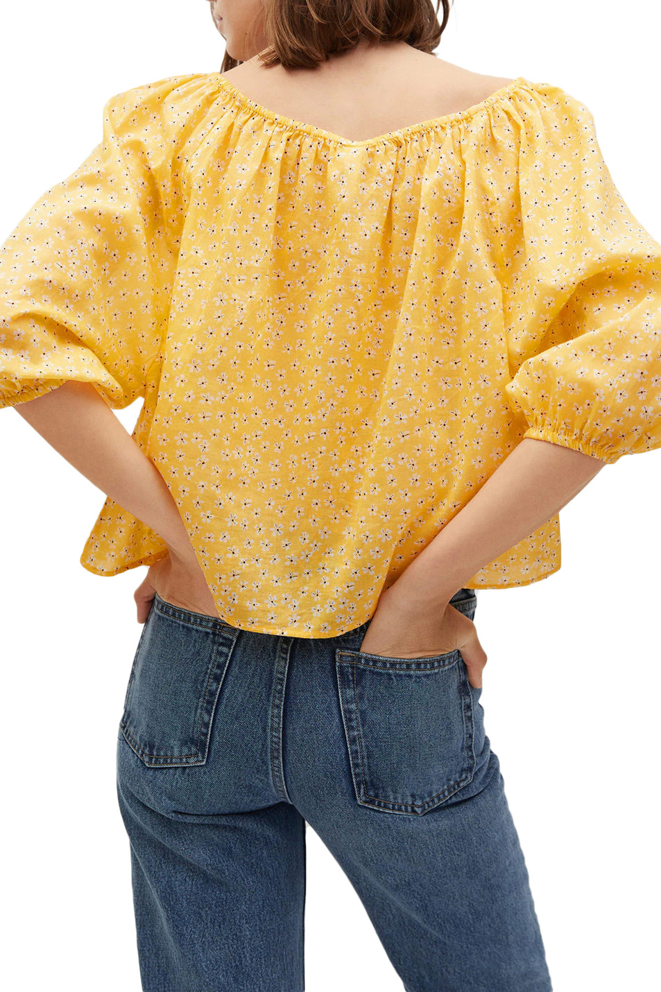 Женский Mango Блуза PIA из натурального хлопка с принтом (цвет ), артикул 17040179 | Фото 3