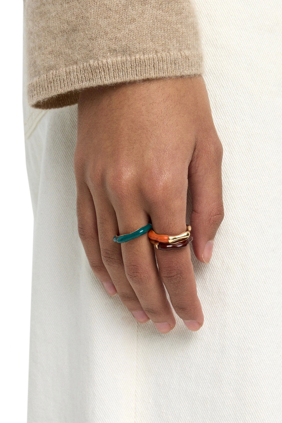 Женский Parfois Кольцо в комплекте из 3 шт (цвет ), артикул 224303 | Фото 3