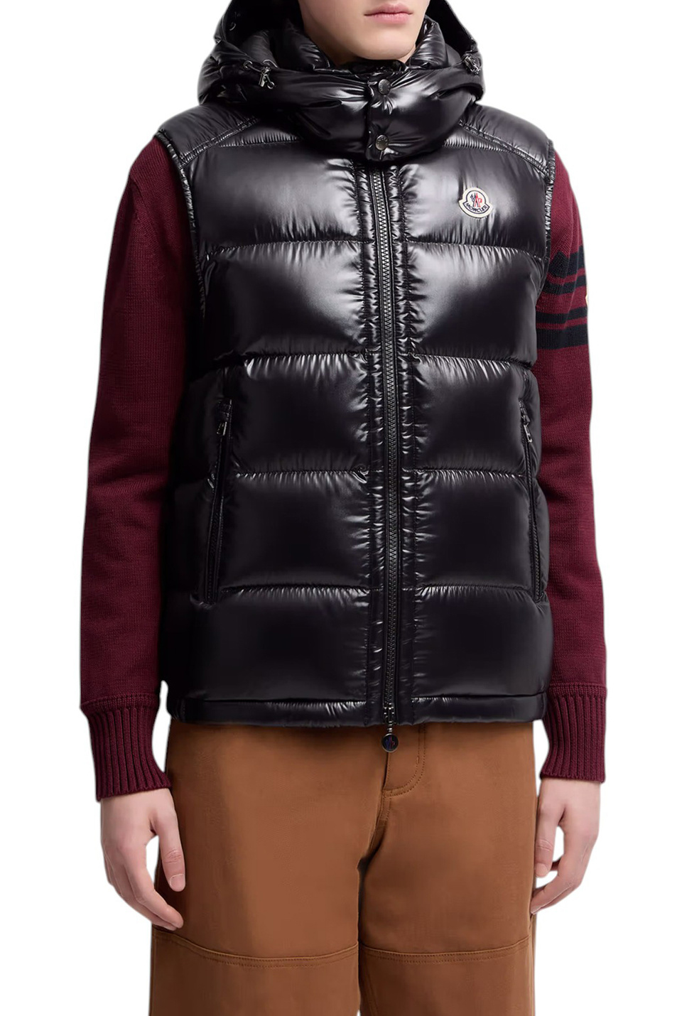 Жилет BORMES с пуховым наполнителем|Основной цвет:Черный Мужской Moncler Жилет BORMES с пуховым наполнителем (цвет ), артикул K20911A00116-68950 | Фото 3