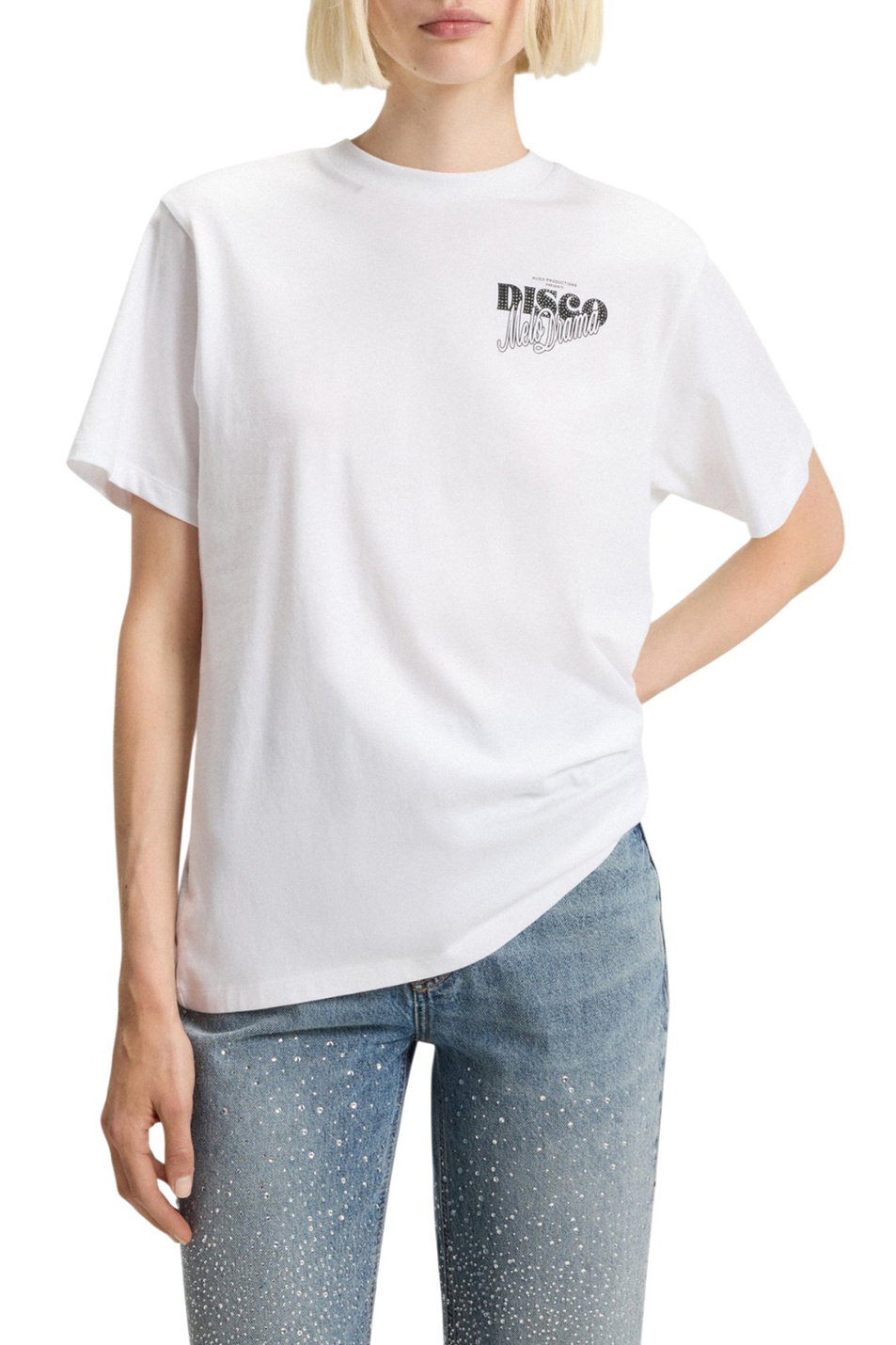 Футболка Vintage из хлопка|Основной цвет:Белый Женский HUGO Футболка Vintage из хлопка (цвет ), артикул 50550148 | Фото 3