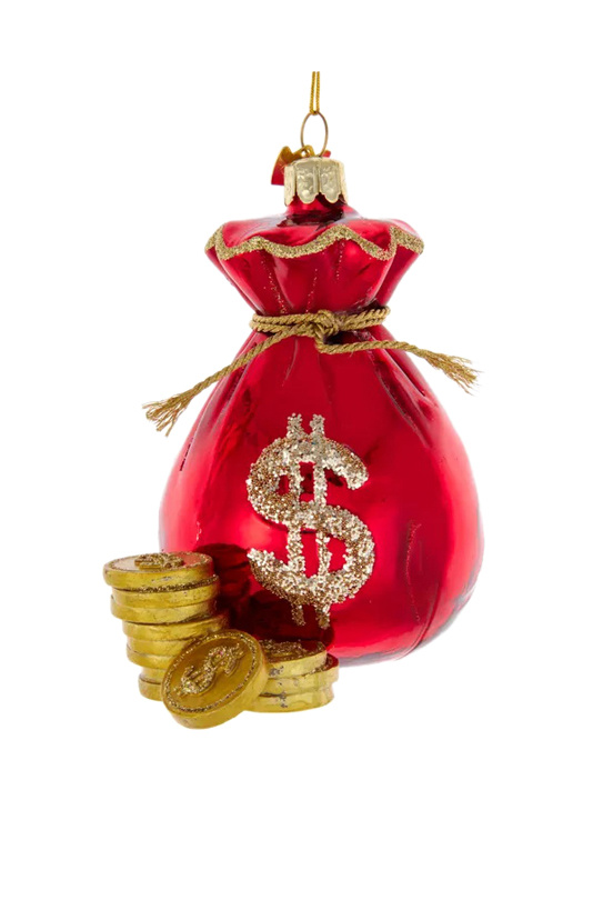 Не имеет пола Kurt S.Adler Елочная игрушка "Мешок с деньгами", 11,4 см (цвет ), артикул NBX0055 | Фото 1
