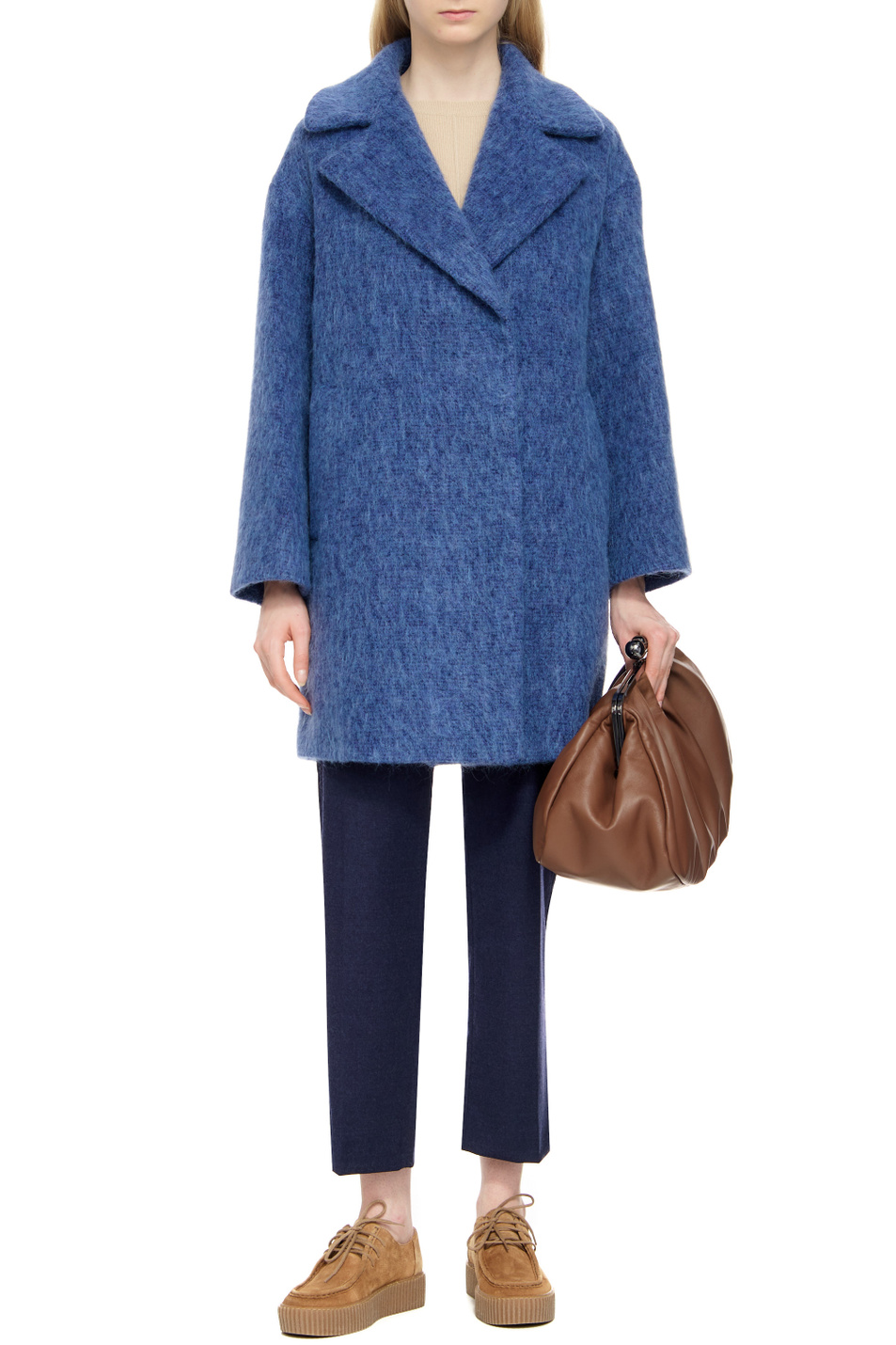 Женский Weekend Max Mara Полупальто PEPLI из смесовой пряжи альпаки (цвет ), артикул 2350160933 | Фото 2