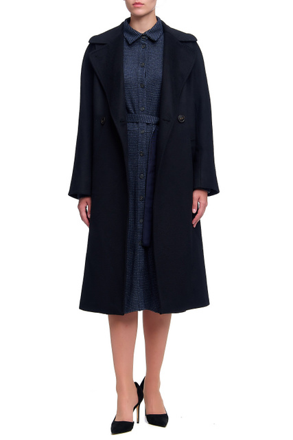 Пальто RESINA из шерсти|Основной цвет:Черный|Артикул:50160213 | Фото 1