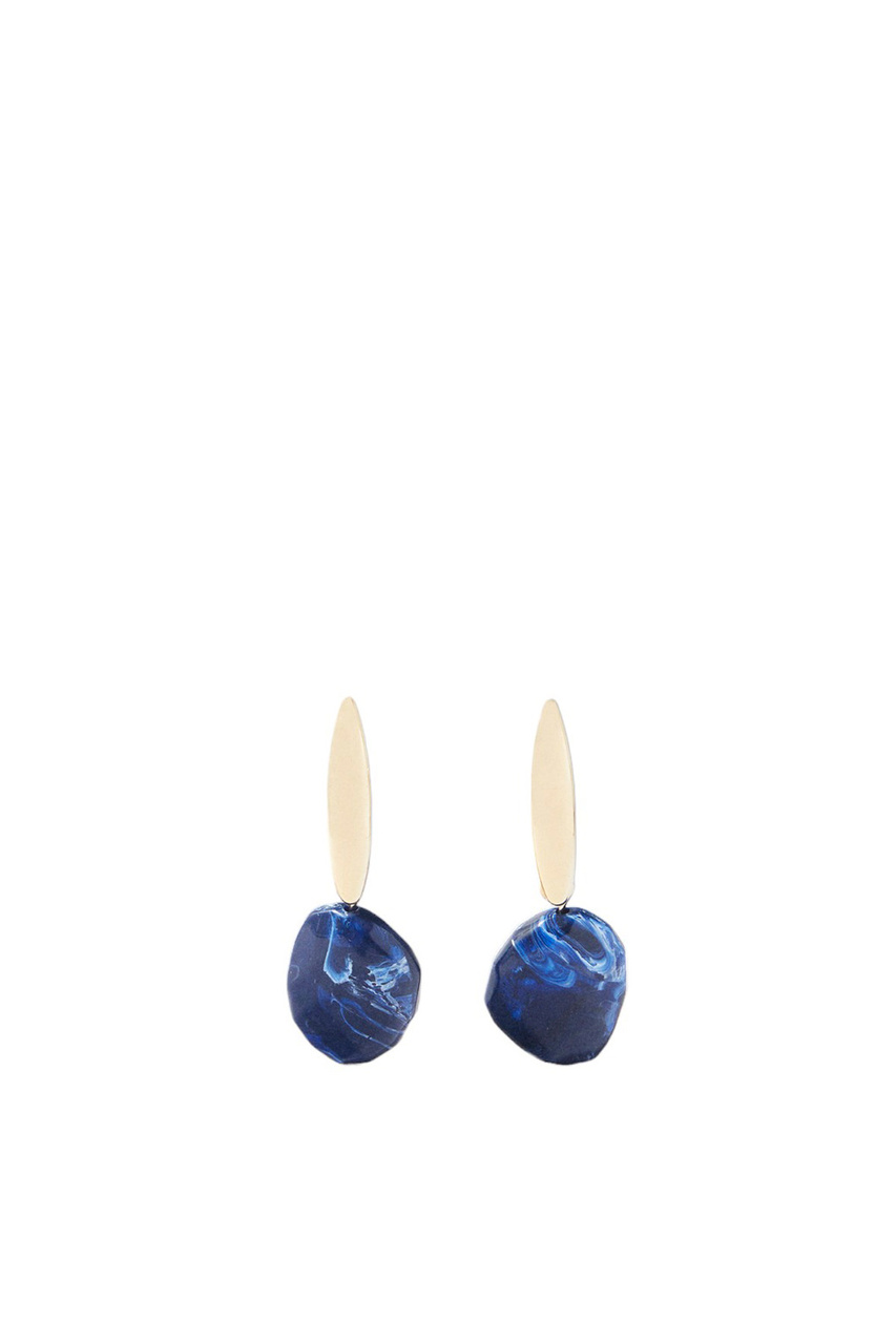 Серьги со смолой|Основной цвет:Синий|Артикул:215988 | Фото 1