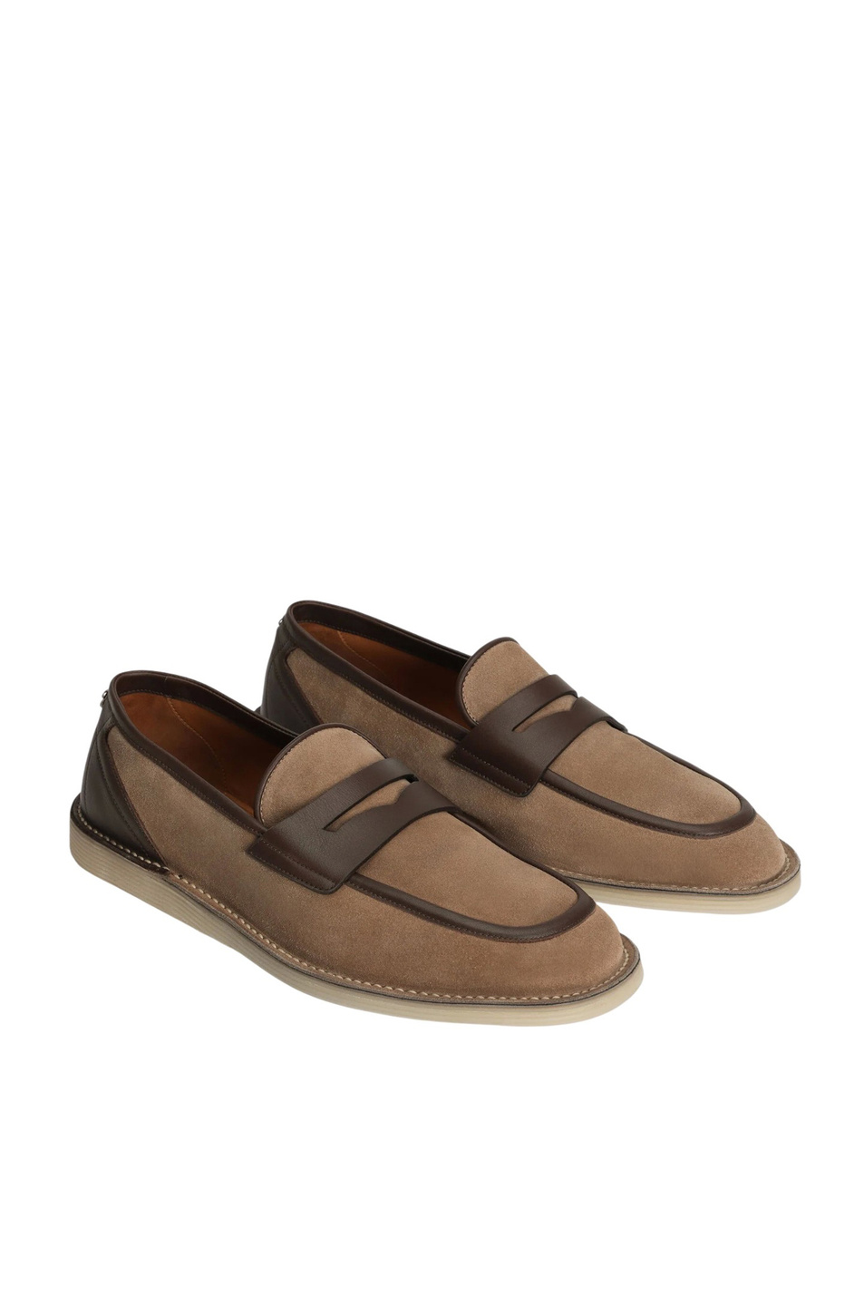 Лоферы из натуральной замши|Основной цвет:Коричневый Мужской Dolce & Gabbana Лоферы из натуральной замши (цвет ), артикул A50744-A0084 | Фото 2