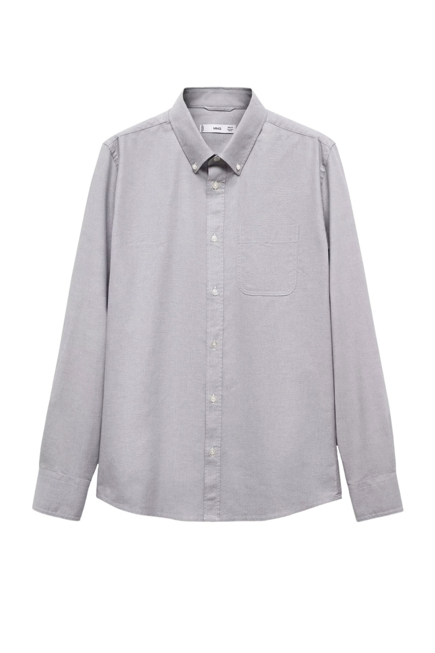 Рубашка OXFORD из натурального хлопка|Основной цвет:Серый|Артикул:67080625 | Фото 1