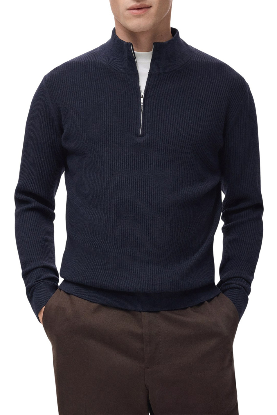 Мужской Mango Man Джемпер ANTIGUAP с застежкой-молнией (цвет ), артикул 27041283 | Фото 3