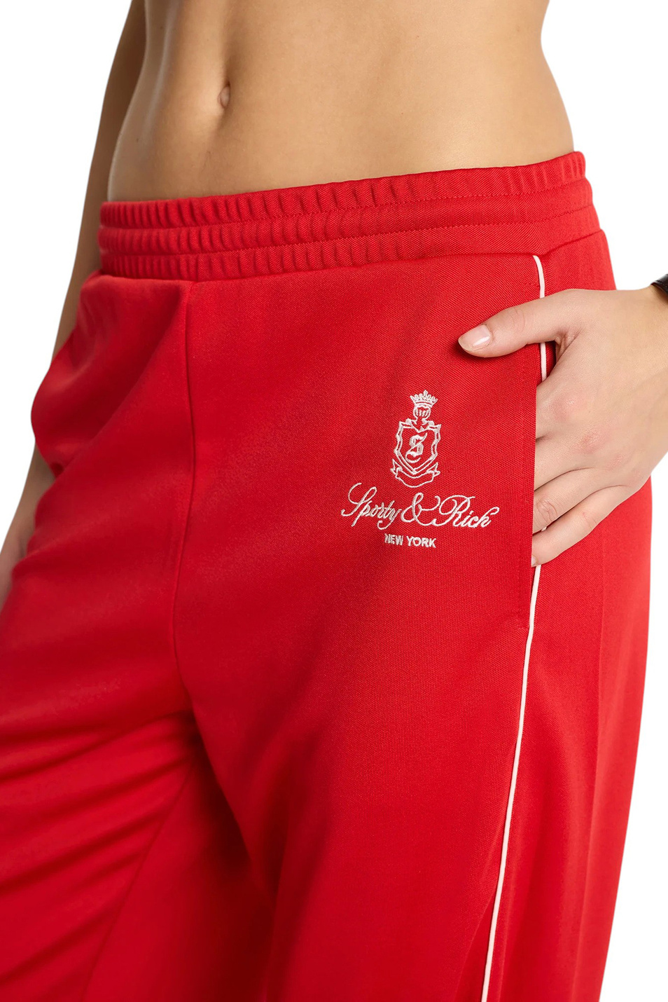 Женский Sporty & Rich Брюки Vendome с логотипом (цвет ), артикул PA044508205RE07 | Фото 4