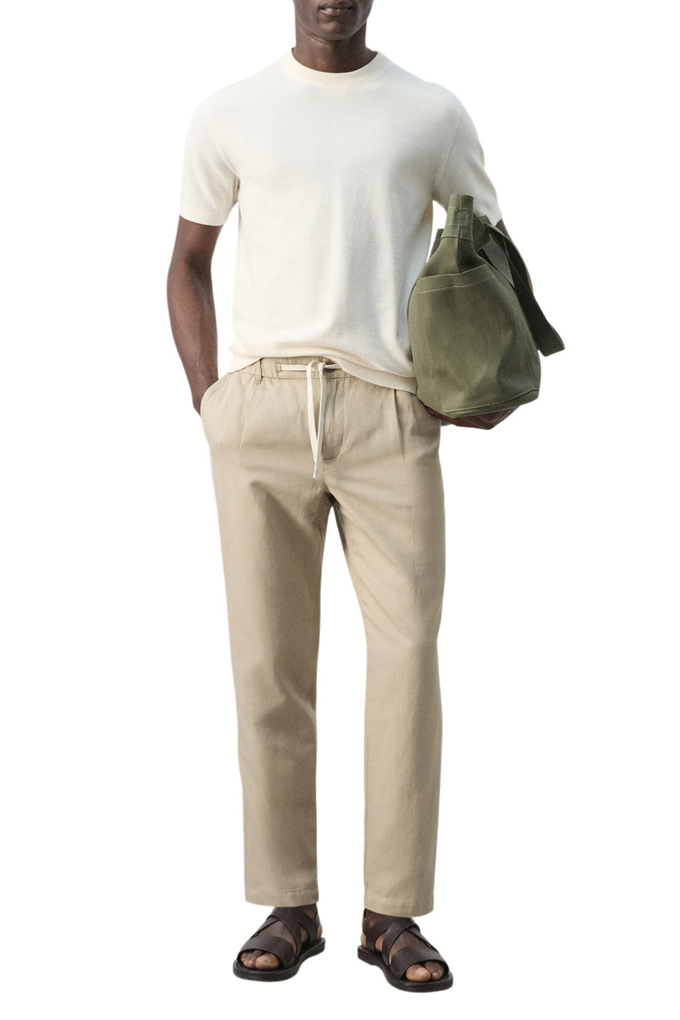 Мужской Mango Man Брюки ROMELINO из льна и хлопка (цвет ), артикул 27006714 | Фото 2