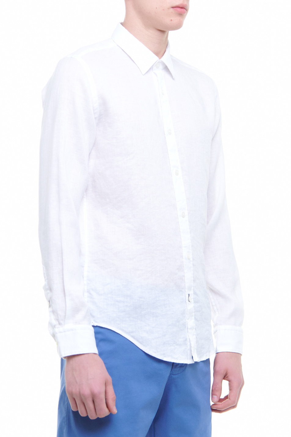 BOSS Приталенная рубашка Ronni из эластичного льна (цвет ), артикул 50448896 | Фото 3