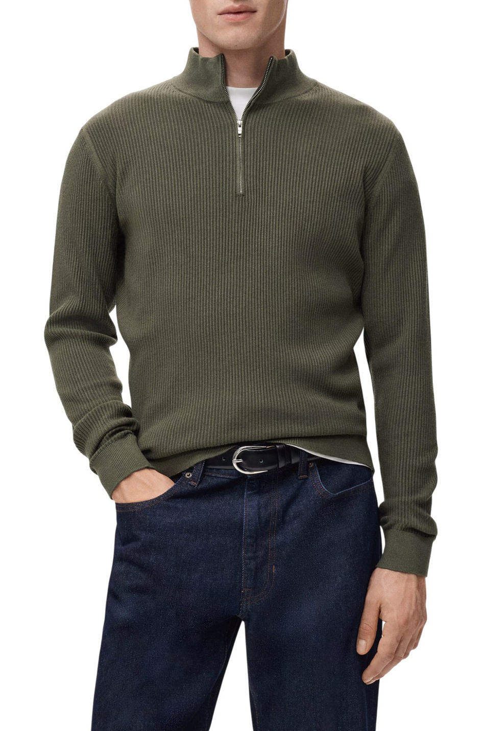 Мужской Mango Man Джемпер ANTIGUAP с застежкой-молнией (цвет ), артикул 27041283 | Фото 3