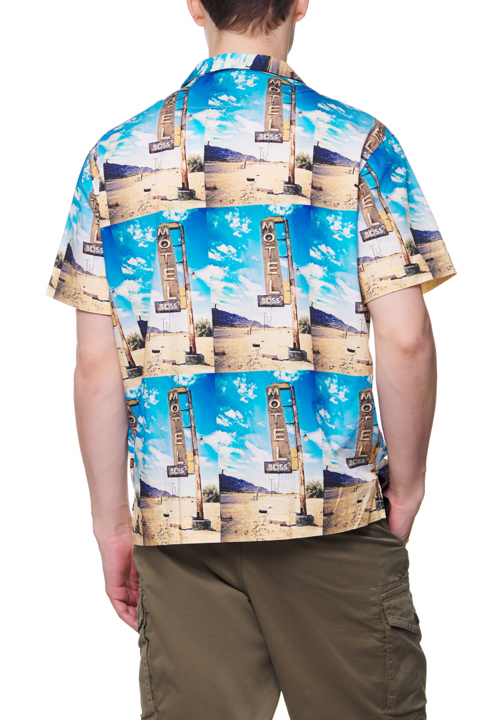 Мужской BOSS Рубашка из натурального хлопка с принтом (цвет ), артикул 50467574 | Фото 4