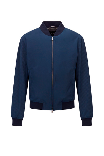 Куртка облегающего кроя|Основной цвет:Синий|Артикул:50468865 | Фото 1