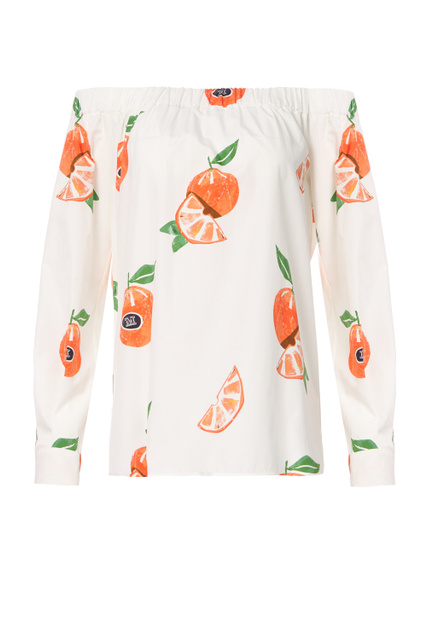 Блузка CURACAO с принтом|Основной цвет:Белый|Артикул:11110622 | Фото 1