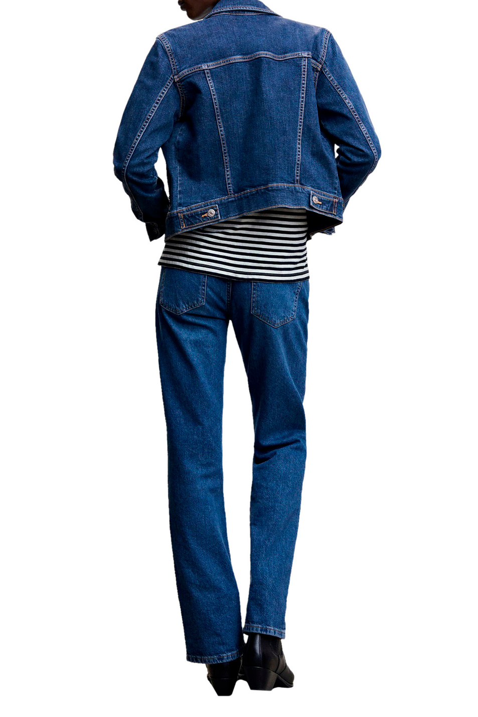 Женский Mango Джинсовая куртка VICKY с карманами (цвет ), артикул 47025850 | Фото 4