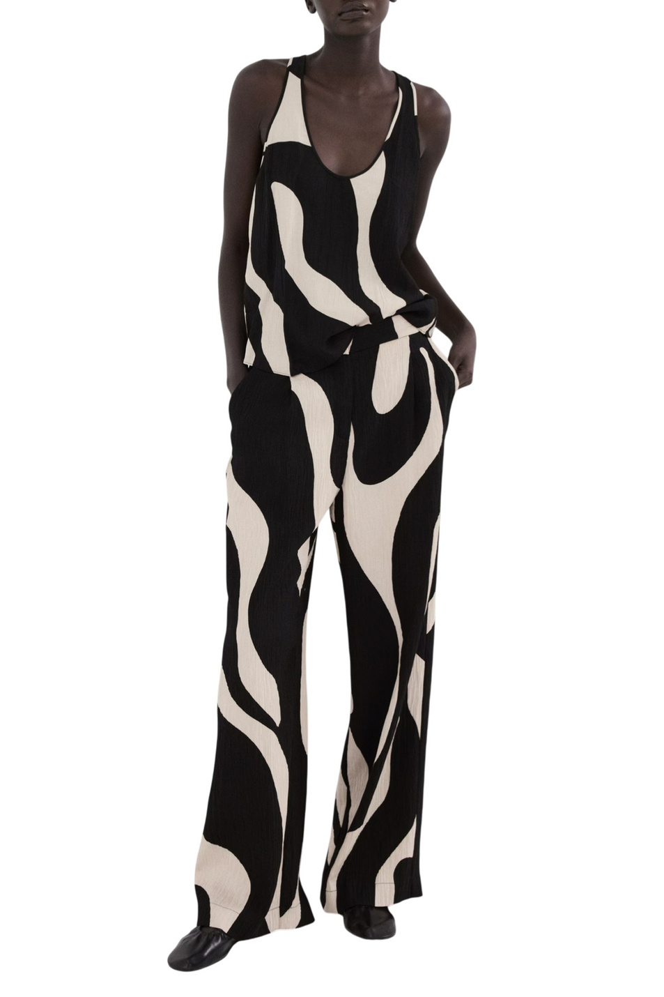 Женский Mango Топ NIKITA с принтом (цвет ), артикул 27055833 | Фото 2