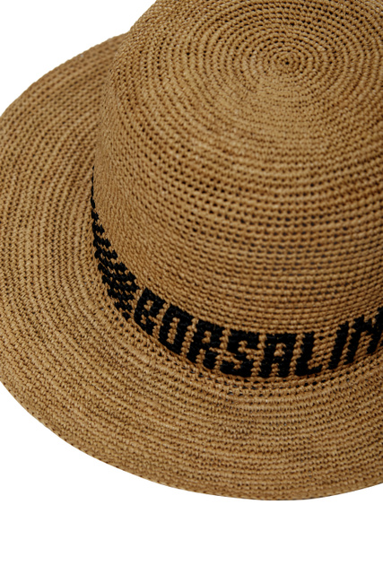 Соломенная шляпа с логотипом|Основной цвет:Коричневый|Артикул:141183 | Фото 2