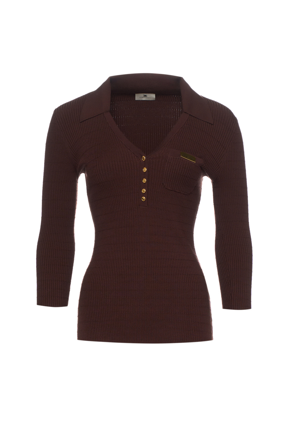 Женский Elisabetta Franchi Джемпер-поло с акцентными пуговицами (цвет ), артикул MK86B61E2 | Фото 1