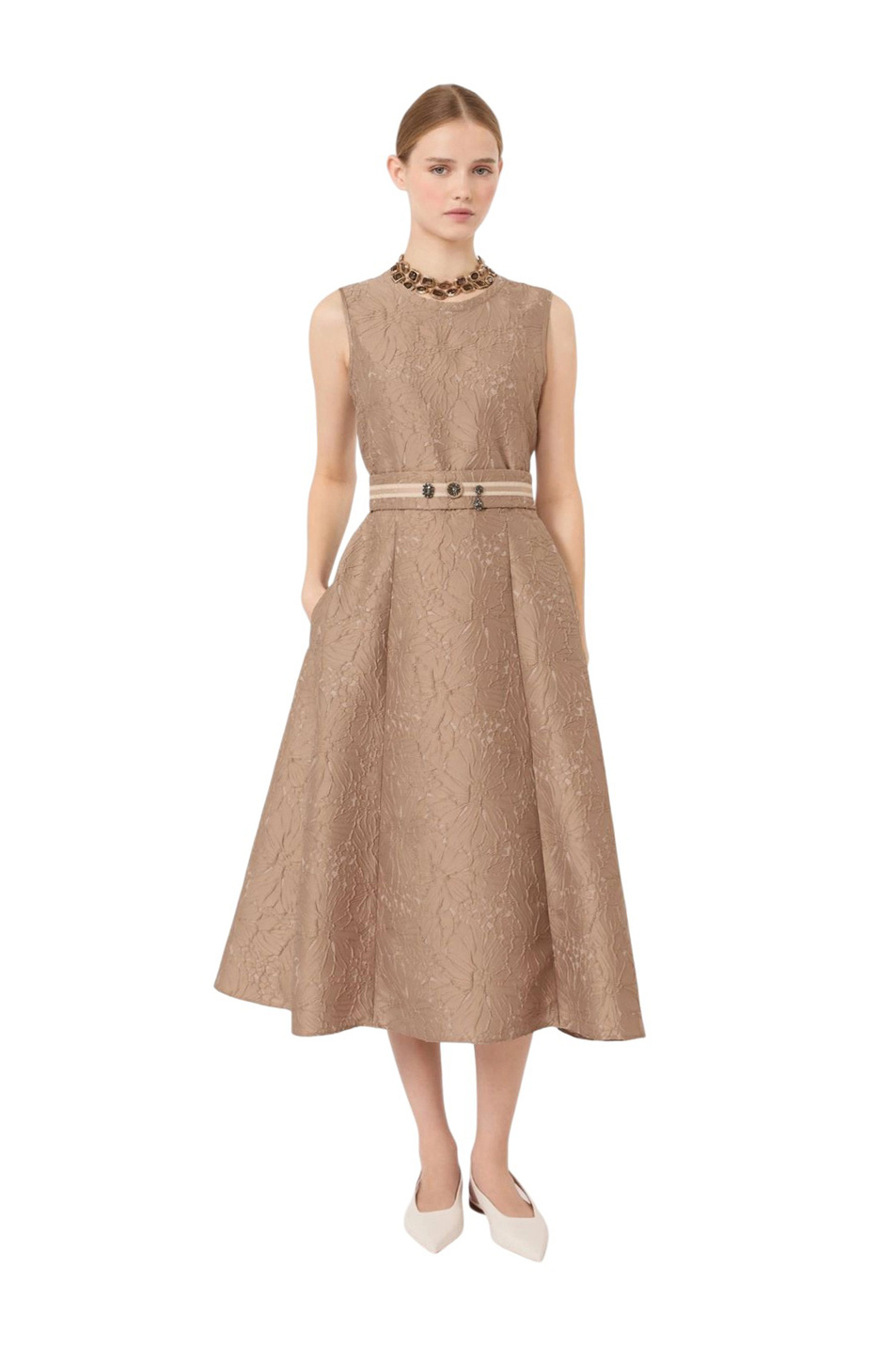 Женский Max Mara Платье-миди SKIPPER с поясом (цвет ), артикул 2629226092 | Фото 2