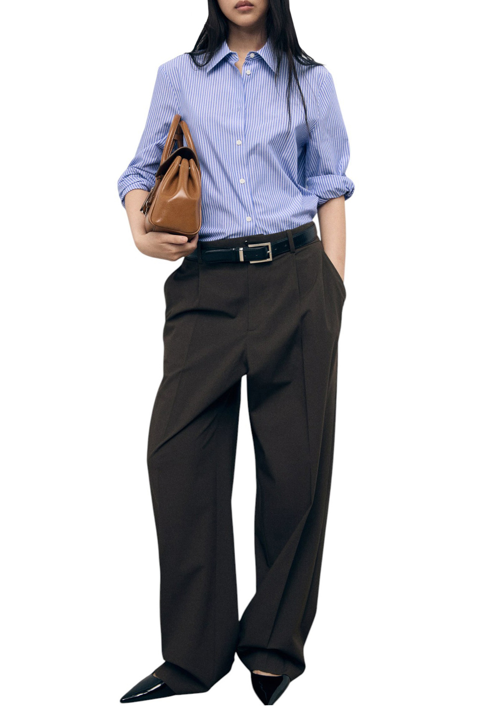 Женский Mango Рубашка REGU из хлопка и лиоцелла (цвет ), артикул 17014088 | Фото 2