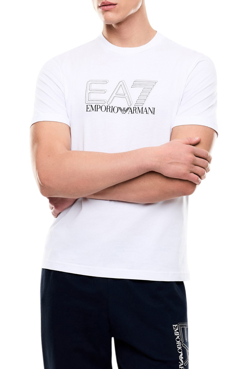 Мужской EA7 Футболка из хлопка с логотипом (цвет ), артикул 7M001309-AF10375 | Фото 4