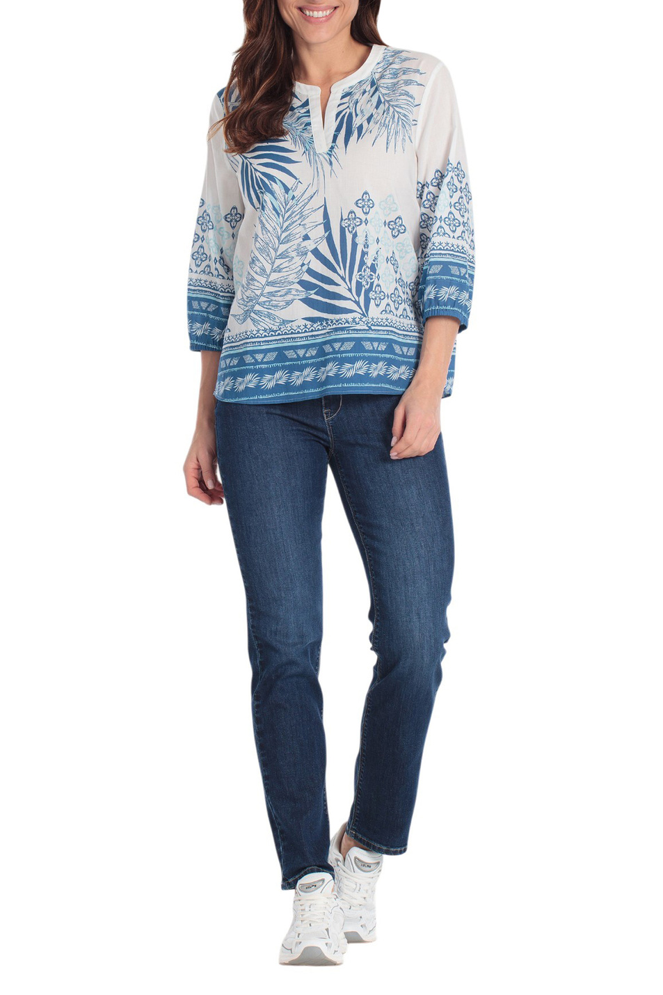 Женский Gerry Weber Блузка из хлопка с принтом (цвет ), артикул N61064 | Фото 3