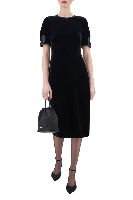 Платье ALACRE из бархата и шелка|Основной цвет:Черный|Артикул:62260113 | Фото 2