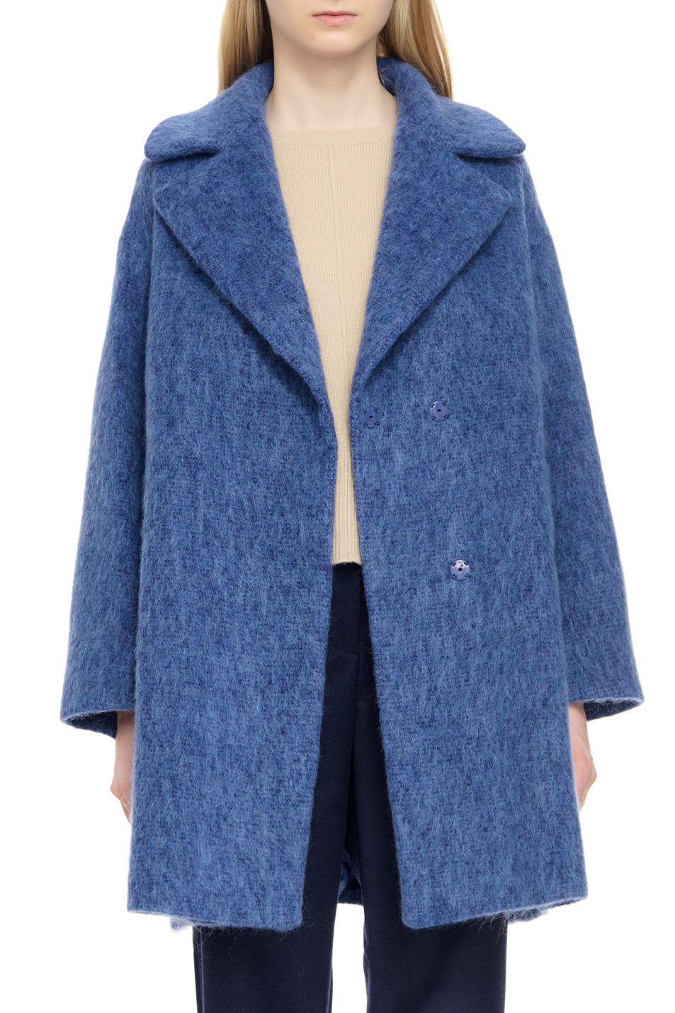 Женский Weekend Max Mara Полупальто PEPLI из смесовой пряжи альпаки (цвет ), артикул 2350160933 | Фото 3