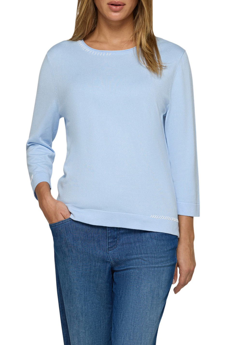 Женский Rabe Джемпер однотонный (цвет ), артикул 56-111665 | Фото 4