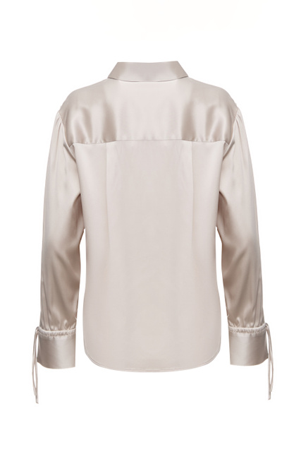Блузка из шелка с добавлением эластана|Основной цвет:Бежевый|Артикул:CAD222W335 | Фото 2