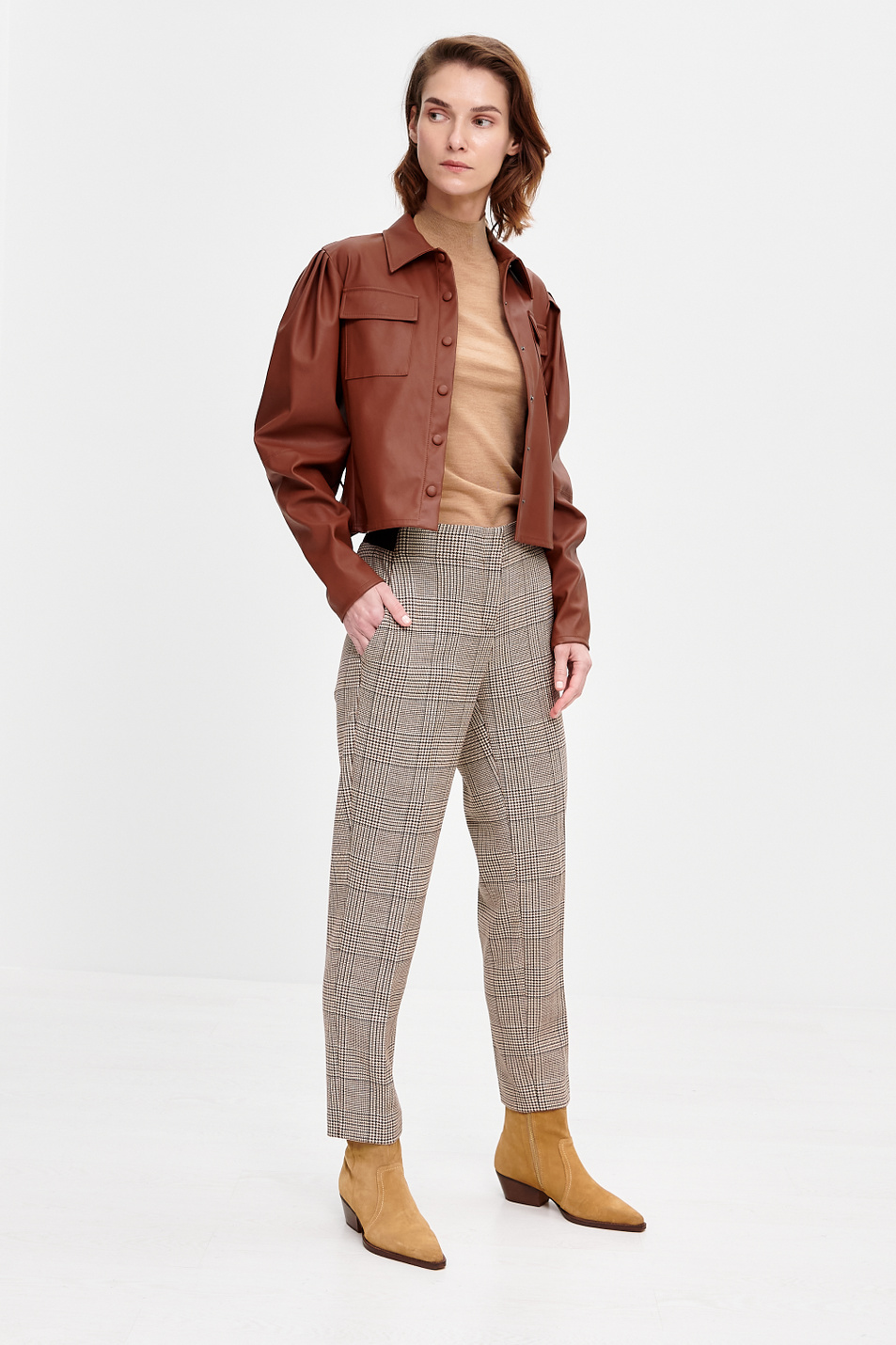 Брюки Kathreen в клетку|Основной цвет:Коричневый Женский Cambio Брюки Kathreen в клетку (цвет ), артикул 0293 00 6915 | Фото 2