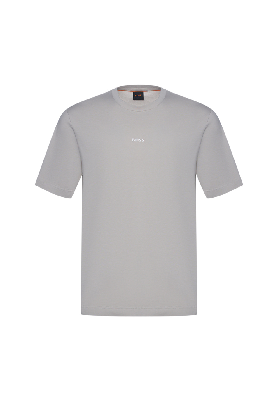 Футболка из эластичного хлопка с логотипом|Основной цвет:Серый Мужской BOSS Футболка из эластичного хлопка с логотипом (цвет ), артикул 50473278 | Фото 1