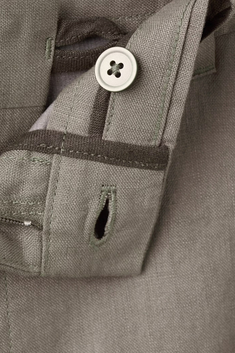 Мужской Mango Man Брюки OYSTER из льна (цвет ), артикул 27026711 | Фото 5