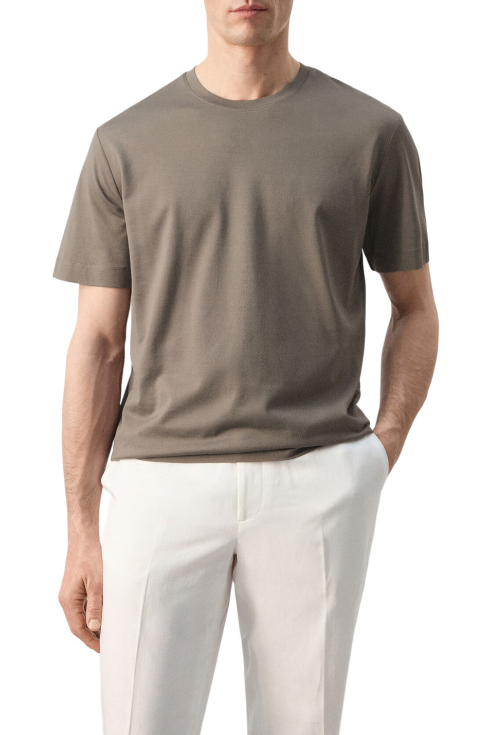 Мужской Mango Man Футболка BELLOW из хлопка (цвет ), артикул 27041264 | Фото 3