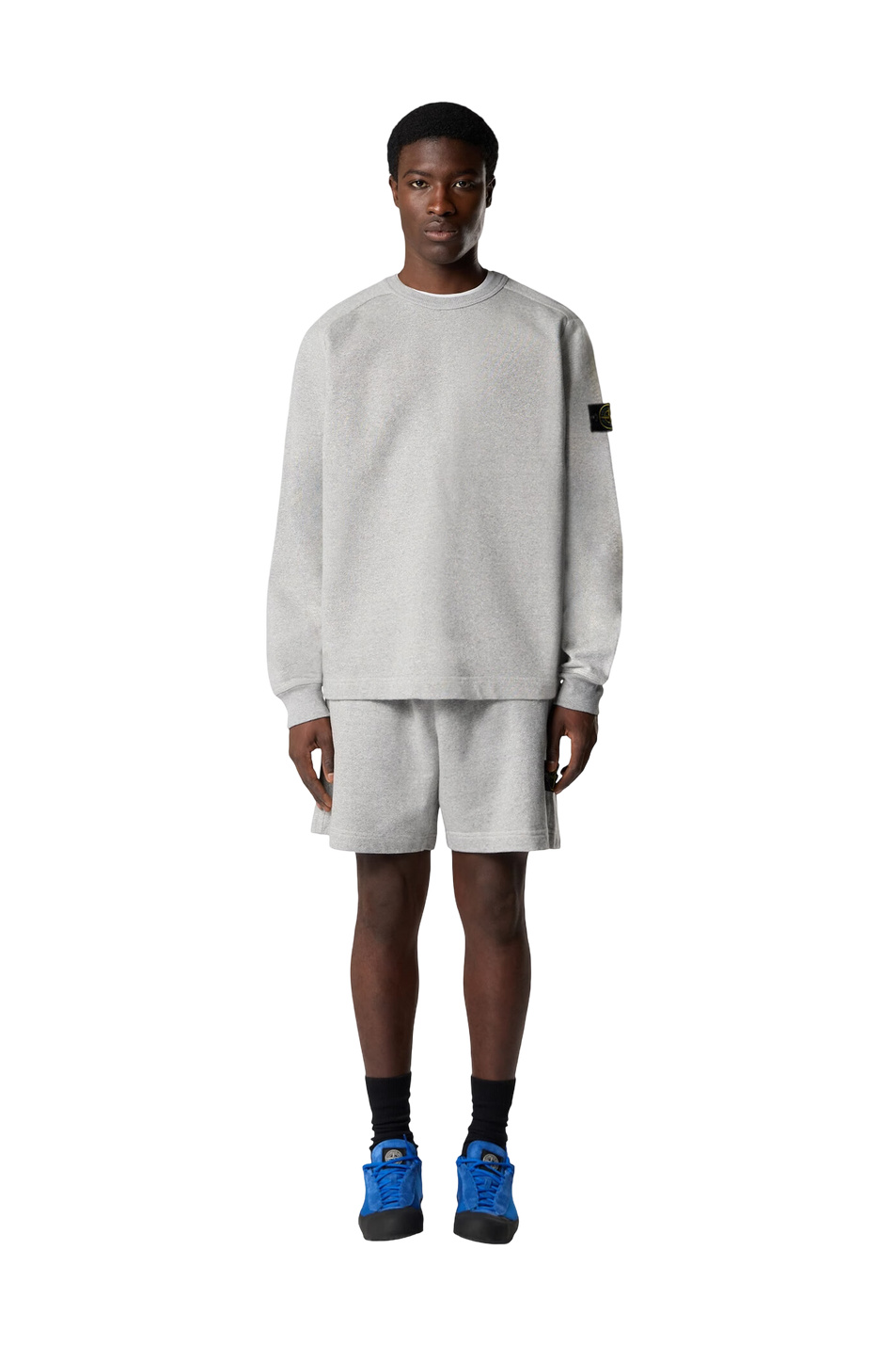 Мужской Stone Island Шорты из хлопкового флиса (цвет ), артикул L1S156200013-S0329 | Фото 3