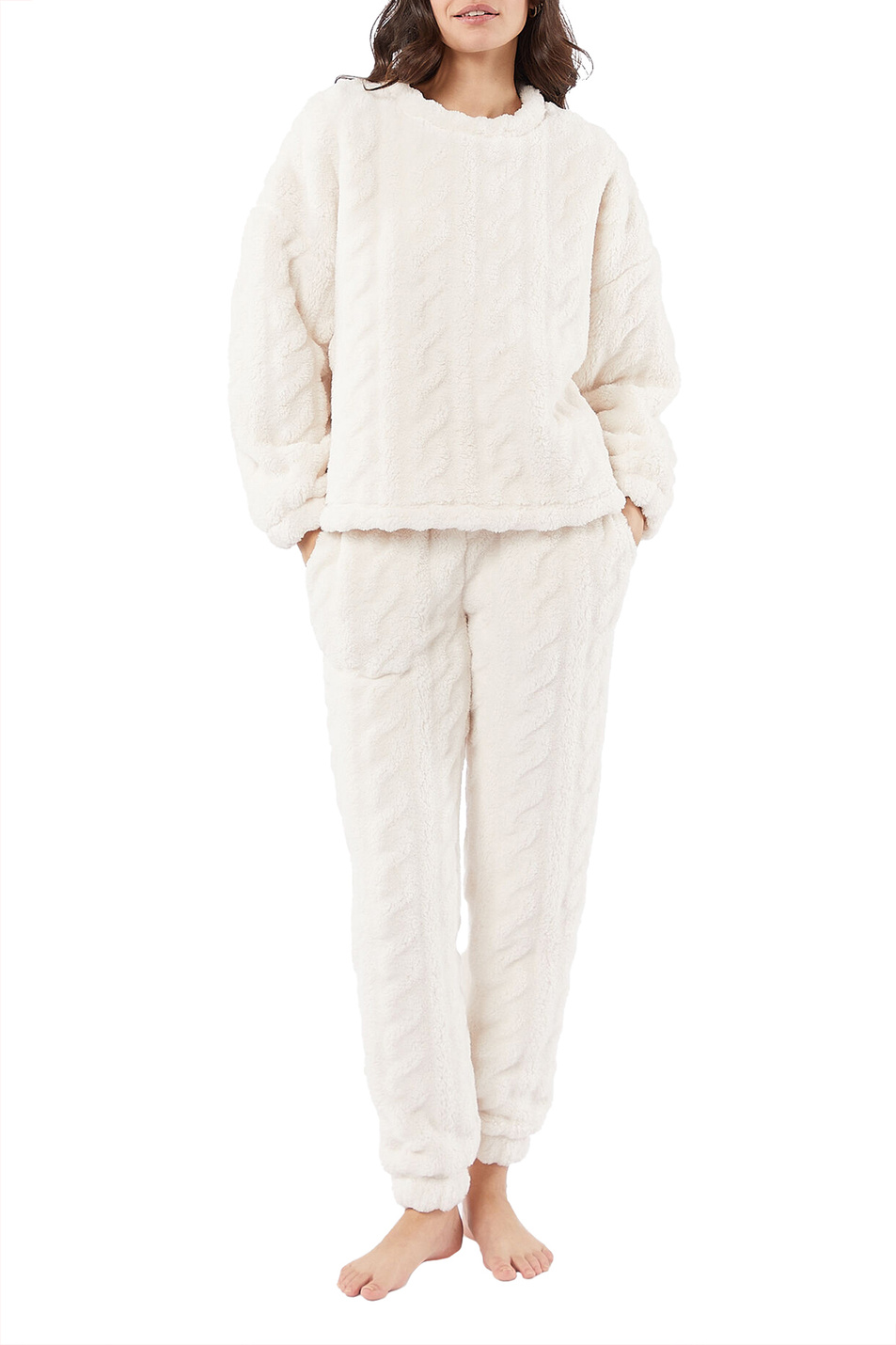 Женский Etam Пижамные брюки NALANE из флиса (цвет ), артикул 6537137 | Фото 2