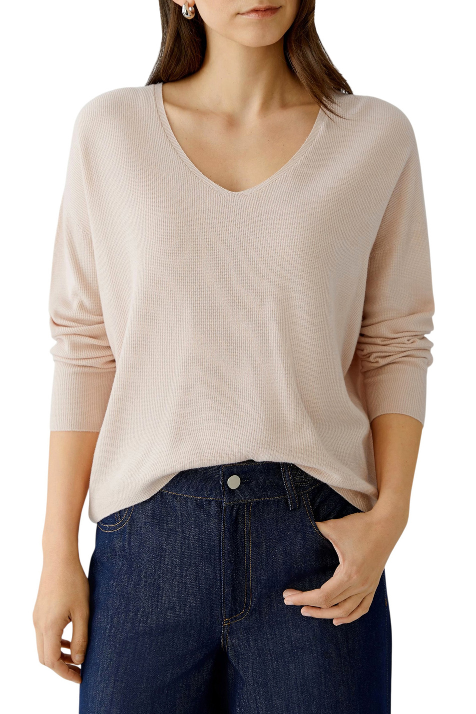 Женский OUI Пуловер однотонный (цвет ), артикул 93708 | Фото 4