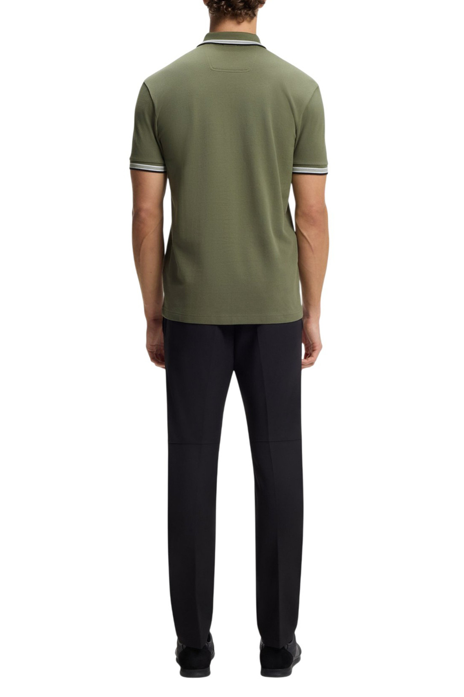 Поло Paddy из натурального хлопка|Основной цвет:Зеленый Мужской BOSS Поло Paddy из натурального хлопка (цвет ), артикул 50469055 | Фото 4