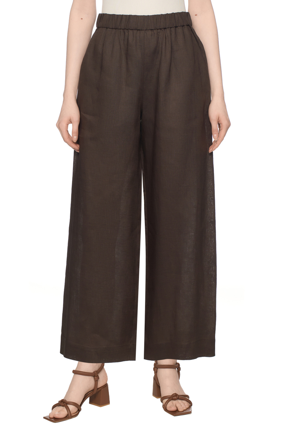 Женский Max Mara Брюки из льна (цвет ), артикул 2616131028 | Фото 4