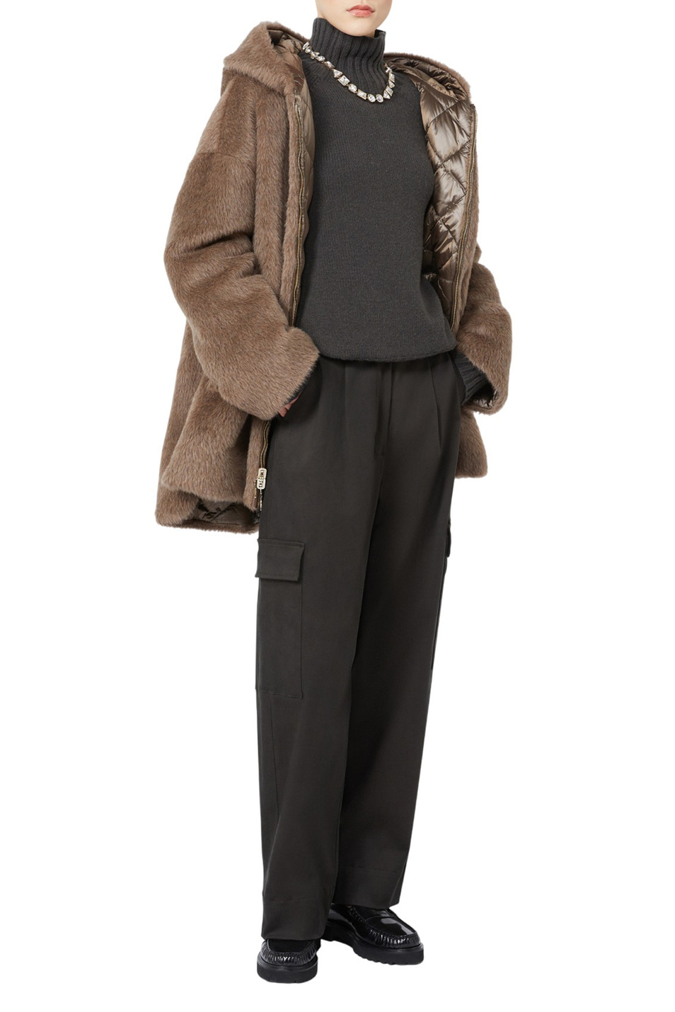 Женский Max Mara Полупальто SPACEFE двустороннее (цвет ), артикул 2529486135 | Фото 2