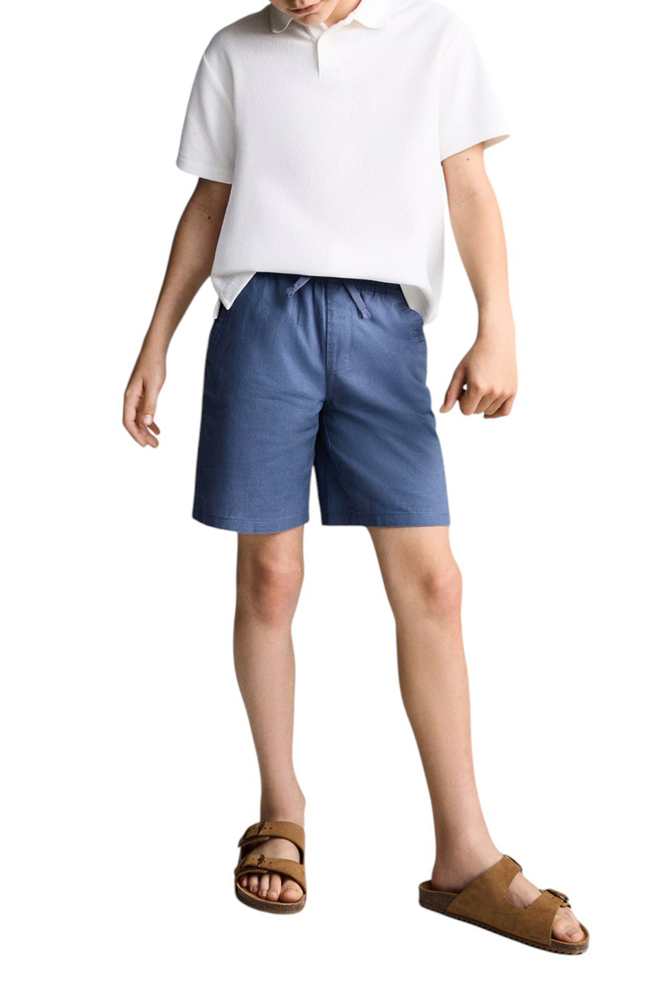Мальчикам Mango Kids Шорты VICTOR из смесового льна (цвет ), артикул 87087694 | Фото 3