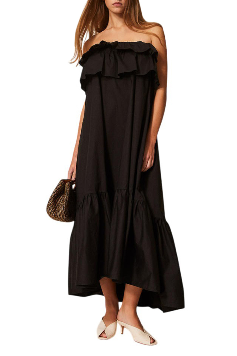 Женский TWINSET Milano Платье с поясом и оборками (цвет ), артикул 261AP2133 | Фото 3