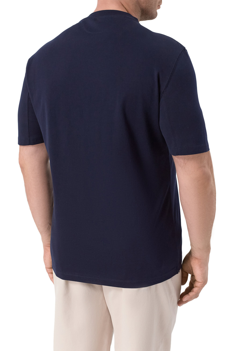 Мужской Brunello Cucinelli Футболка из натурального хлопка (цвет ), артикул M0B138520 | Фото 4