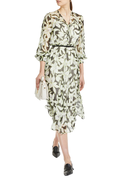 Max Mara Платье MAROCCO шелкового шифона с цветочным принтом ( цвет), артикул 2362310137 | Фото 2