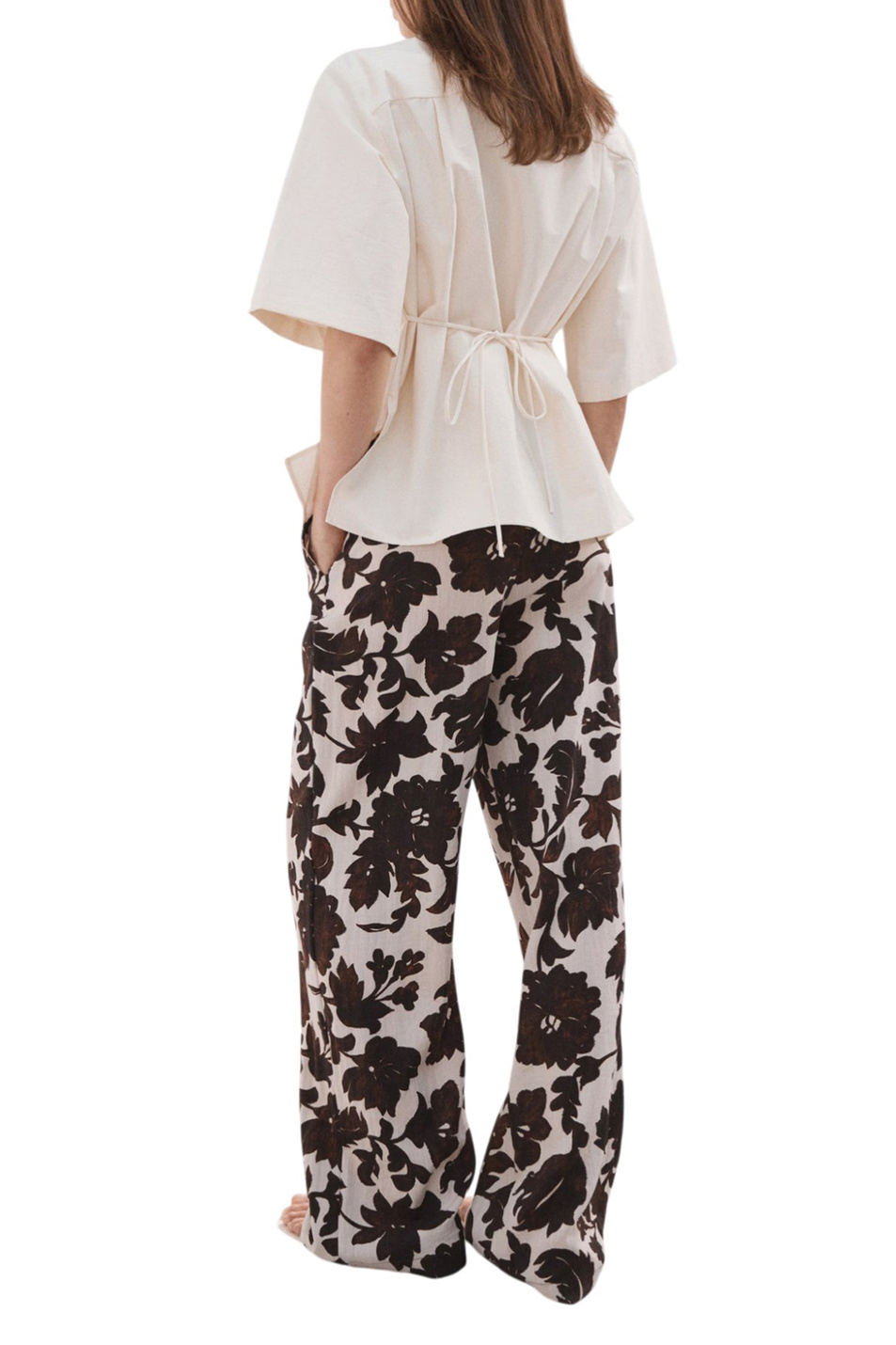 Женский Mango Брюки KARINA с цветочным принтом (цвет ), артикул 27067148 | Фото 4