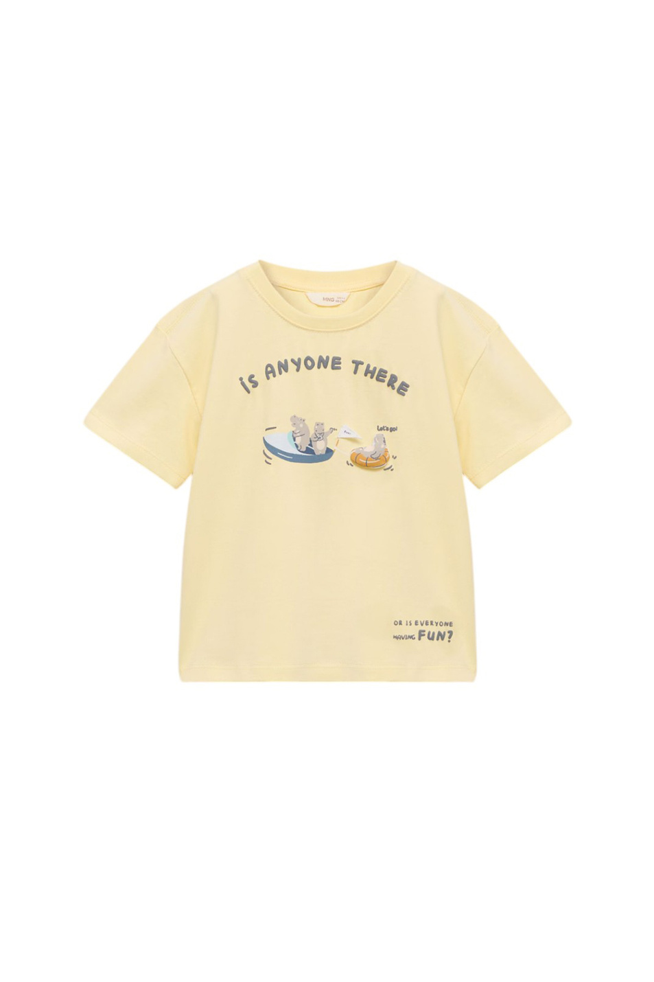Малышам мальчикам Mango Kids Футболка HIPOS из хлопка (цвет ), артикул 87054798 | Фото 1