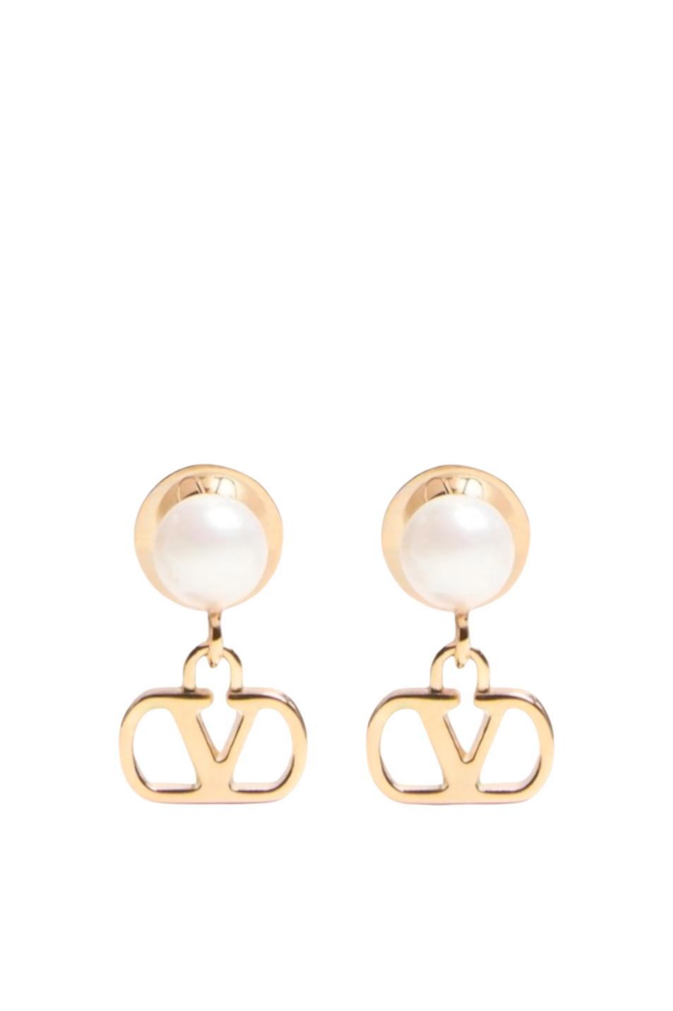 Серьги VLogo Signature с искусственным жемчугом|Основной цвет:Золотой Женский Valentino Серьги VLogo Signature с искусственным жемчугом (цвет ), артикул 9W2J0X81DHC | Фото 1
