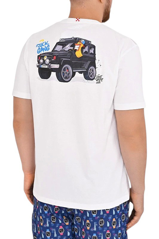 Футболка из хлопка|Основной цвет:Белый Мужской MC2 Saint Barth Футболка из хлопка (цвет ), артикул TSHM001-02975H | Фото 5