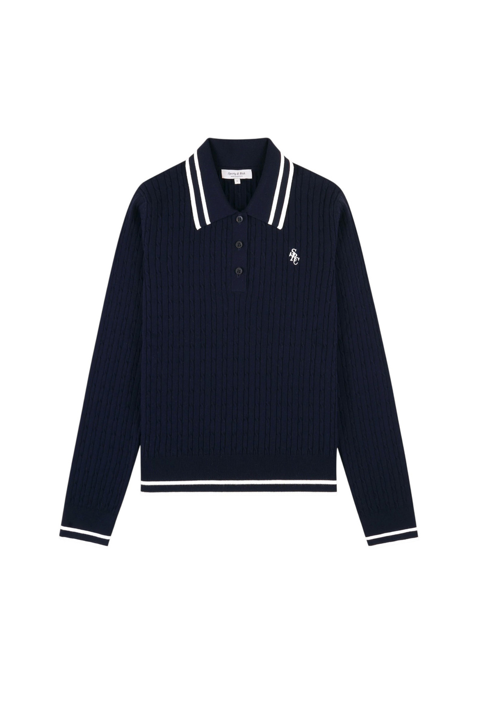 Женский Sporty & Rich Джемпер-поло SRC с логотипом (цвет ), артикул ST03761302BL124 | Фото 1