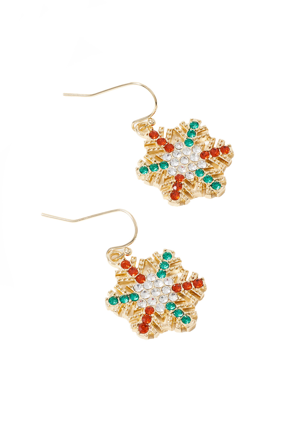 Женский Accessorize Серьги с подвеской в виде снежинки с кристаллами (цвет ), артикул 281149 | Фото 1